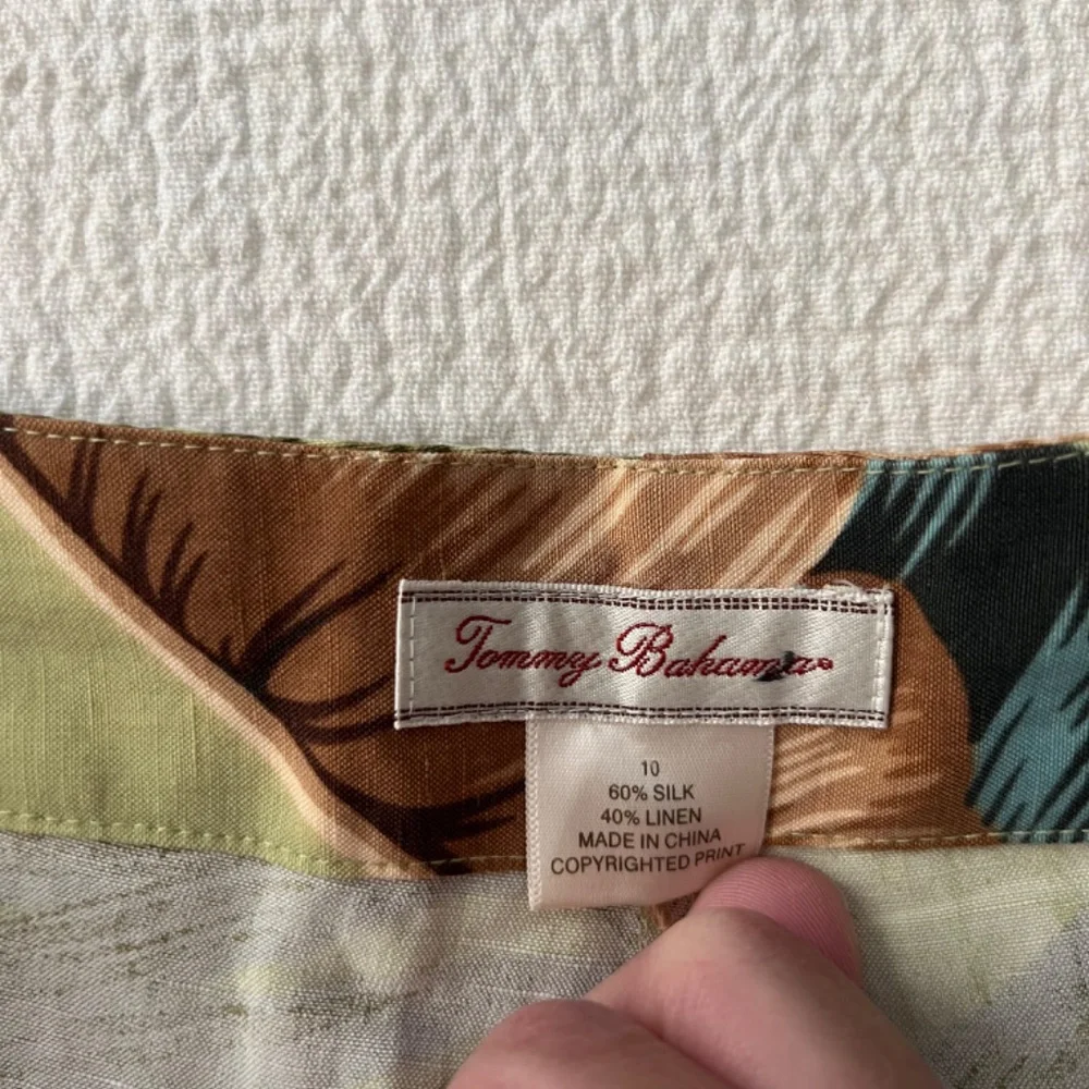 Tommy Bahama NWOT Women Silk Linen Tropical Trio Of Palms Palazzo Pants Size 10 - Picture 12 of 12